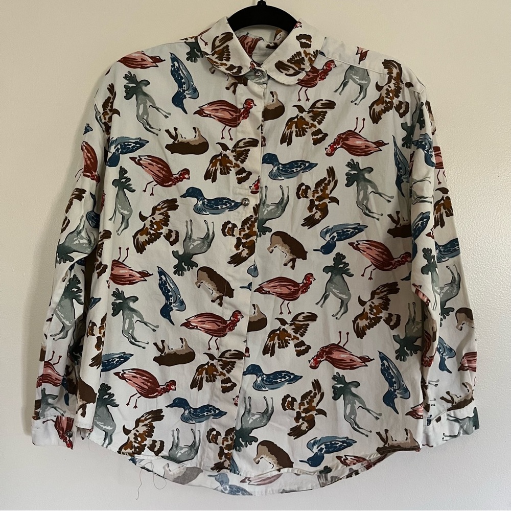 Woman’s Dockers Petite Multicolor Animal Print Shirt